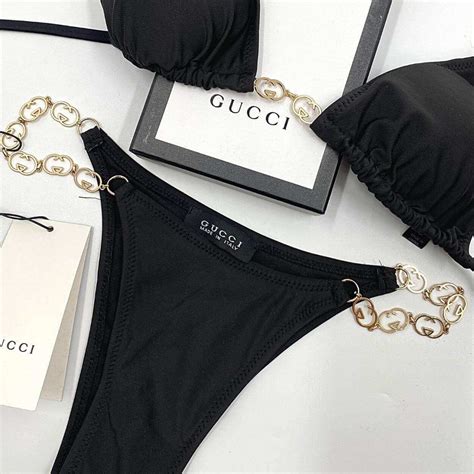 gucci swimsuits for women|gucci bikini chain.